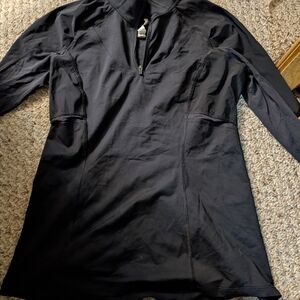 lululemon athletica Black Polo Collar Tunic Sweatshirt
